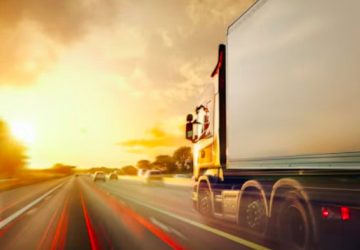 Truck on road